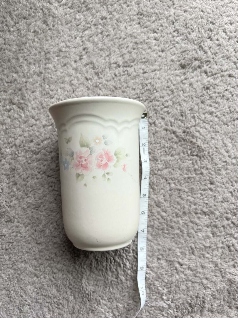 Pfaltzgraff Tea Rose Stoneware Utensil Holder or Vase